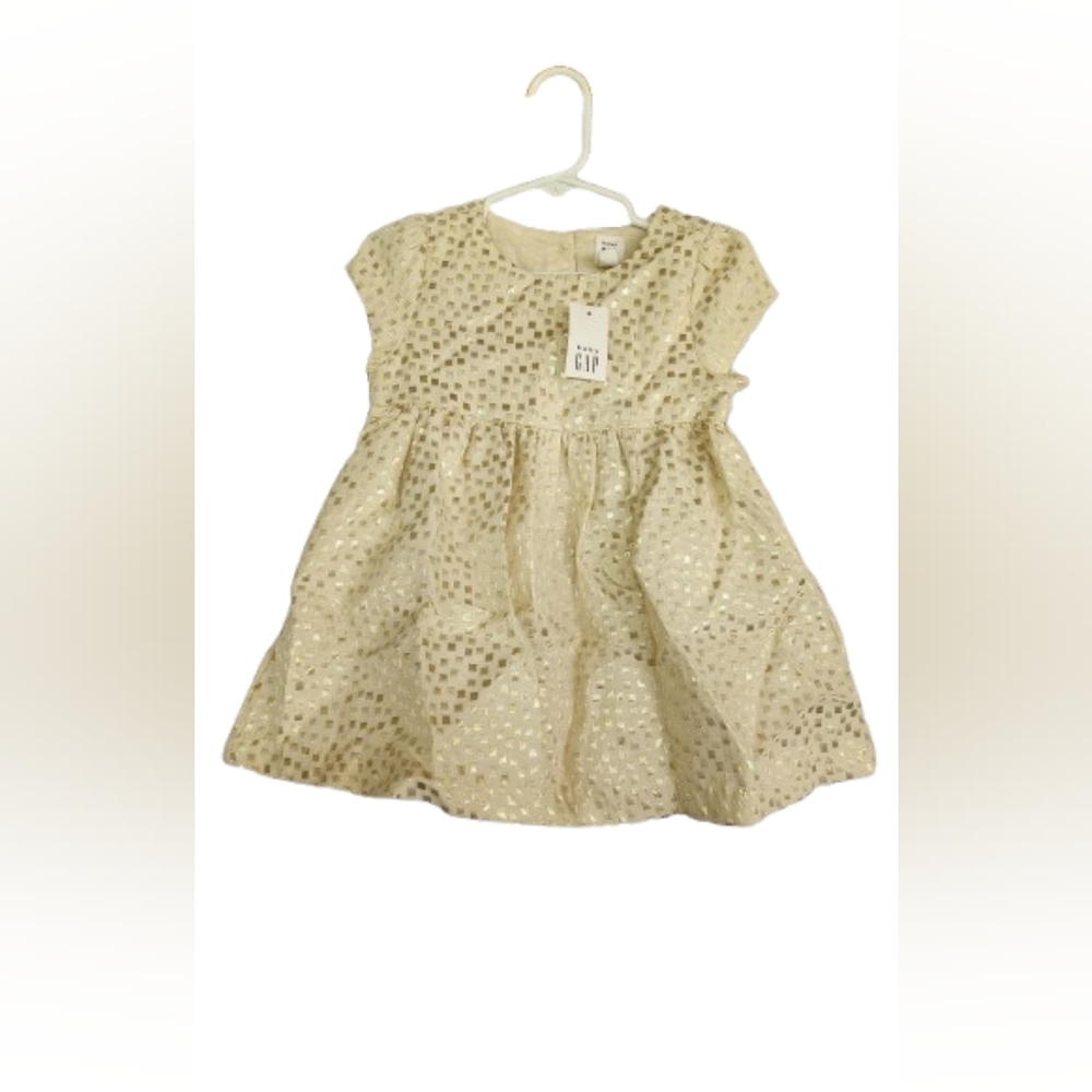 Baby Gap Metallic Gold dress babies 18-24mths